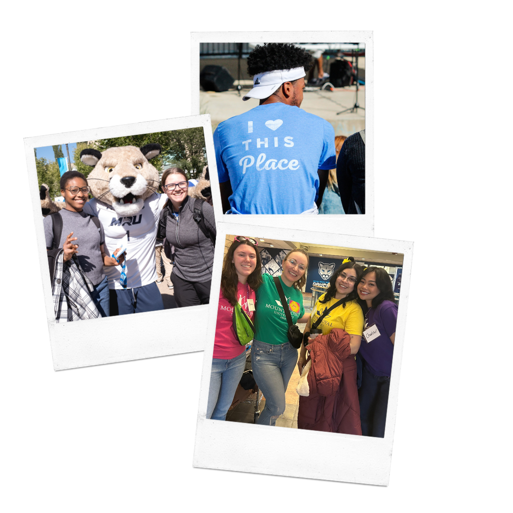 collage of photos of students at orientation