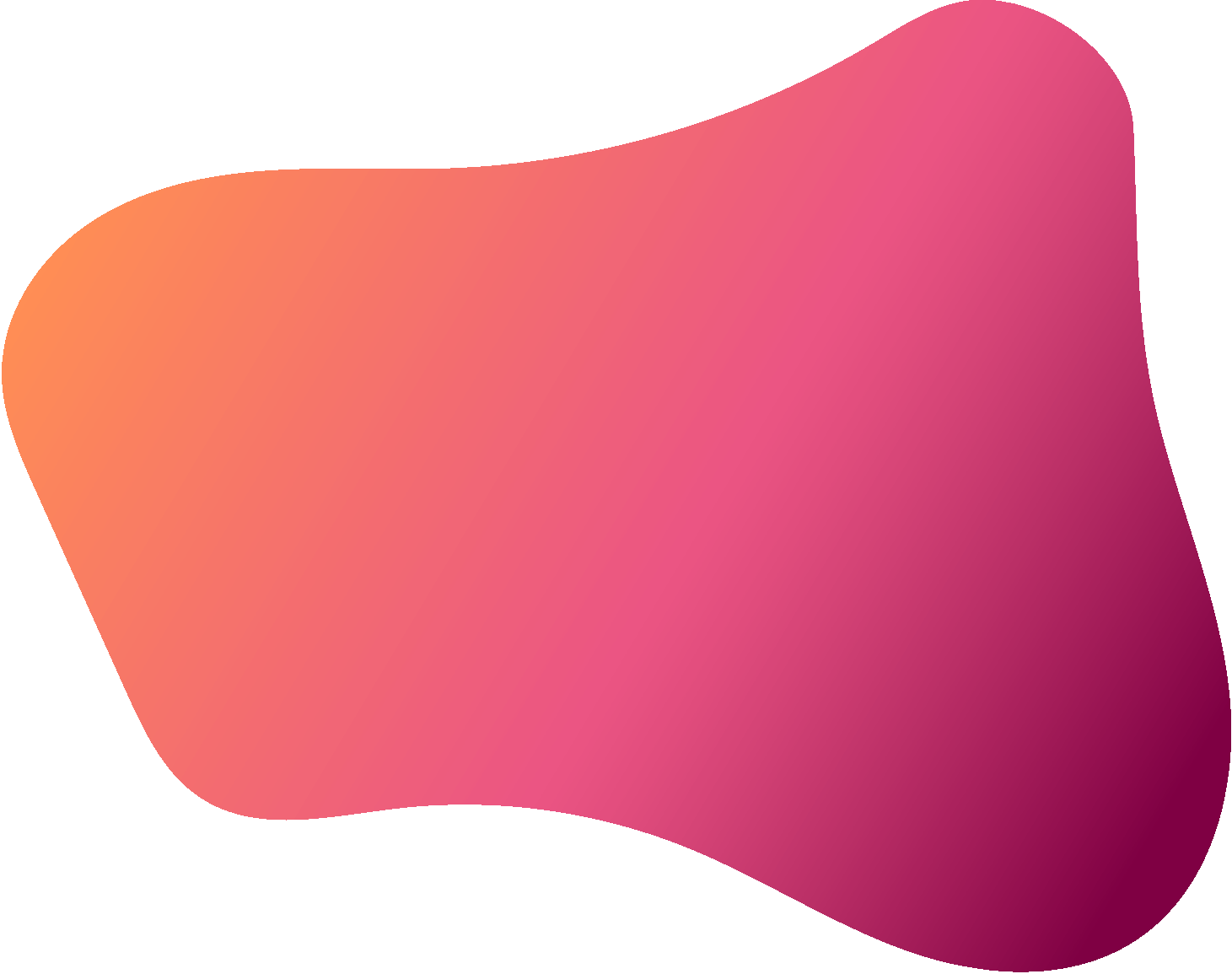 A rounded blob with a salmon to pink gradient.