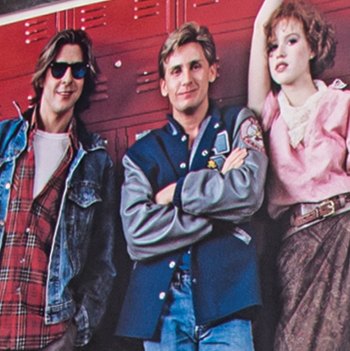 A section of a movie poster for 1985's The Breakfast Club