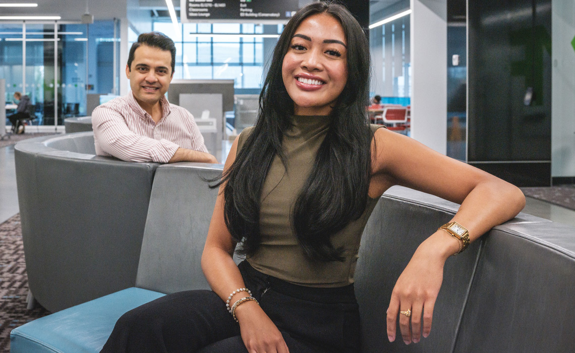 Dr. Khosro Salmani, PhD and Alyssa Landeta.