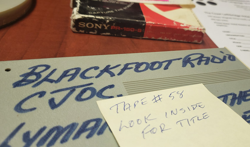 A cassette tape that reads: Blackfoot Radio