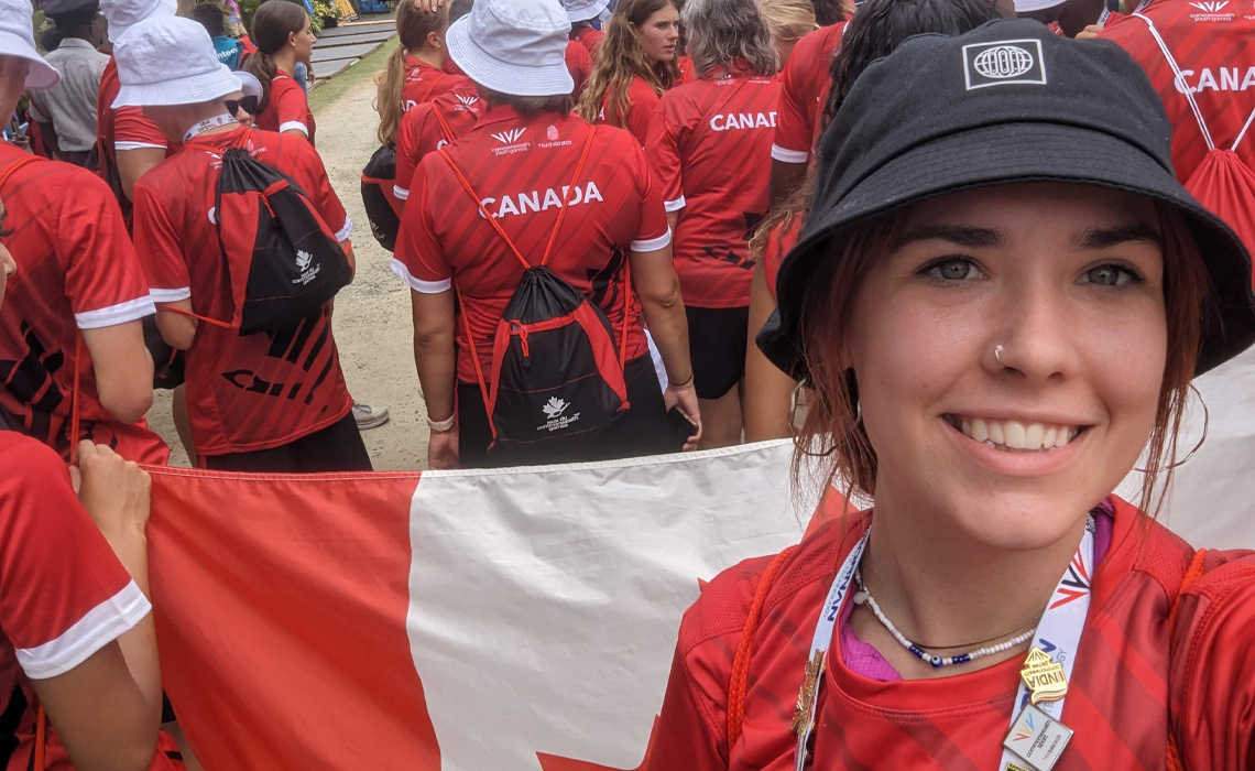 Emily Metituk with Team Canada.