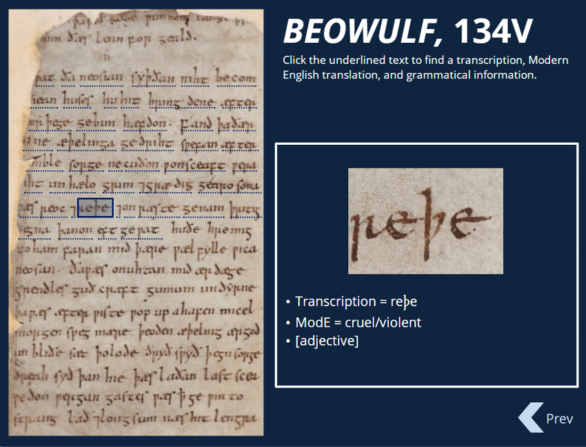 image of the ENGL 3306: Beowulf Activity