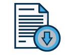 icon of a document with download symbol