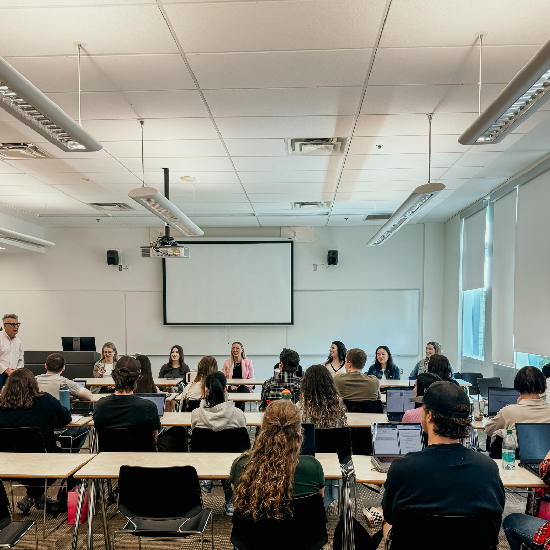 A group discussion in a Mount Royal classroom.