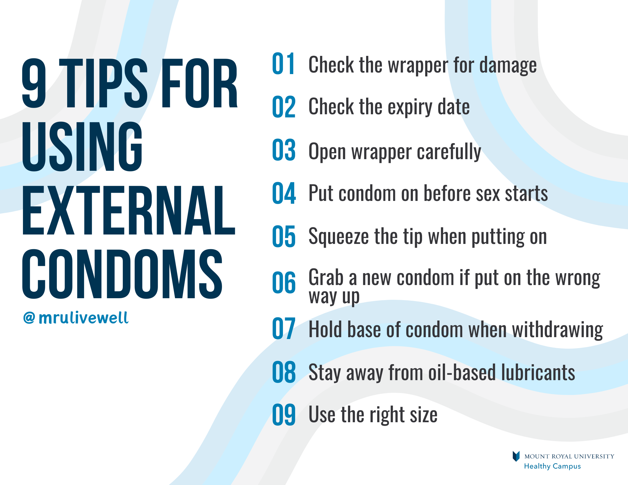 9 Tips for using external condoms