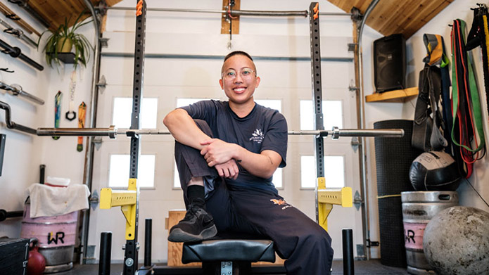 Ace Rodriguez, a graduate of Mount Royal University’s Personal Fitness Trainer Diploma program